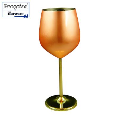 China Custom Made Metal Stainless Steel Wine Glass Stem Wine Goblets Metal Globe Tumbler Viable Factory for sale