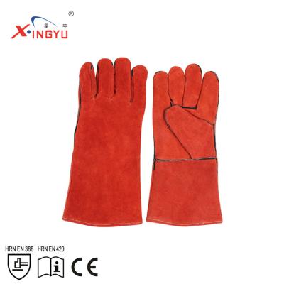 China 14 inch 14/16/18 Inch Welding Slot Cow Leather Glove Manufacturers for sale