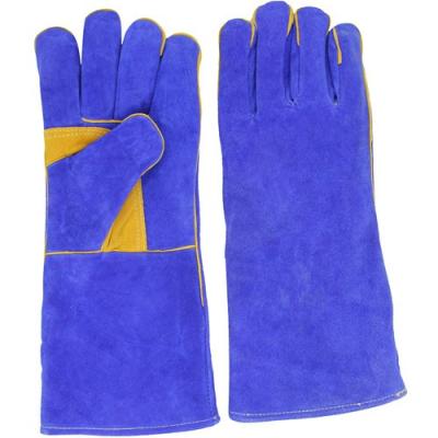 China Cotton Leather Protective Pure Twill Tig Welding Leather Welding Glove for sale