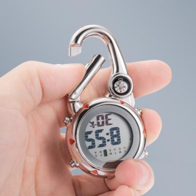 China Multifunction Digital Carabiner Watch Backpack Alarm Clock Date FOB Week Climbing Clip For Climbers Digital Backpack Watch for sale