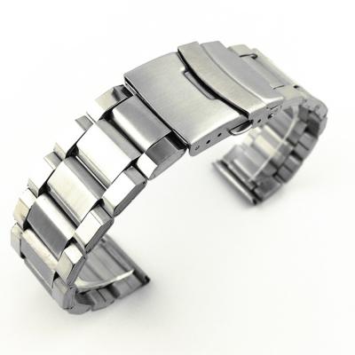 China Stainless Steel Accept Heavy Type Stainless Steel Watch Logo 24mm Silver Oyster Style Bracelet 24mm 14mm 16mm 18mm 20mm 22mm for sale