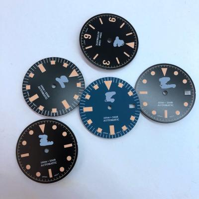 China Custom Stainless Steel Luminous Zirconia Ceramic Wrist Watch Parts Faces Plain for sale