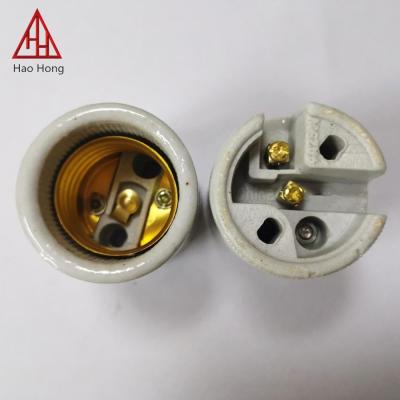 China Screw Factory Brazil Market E27 Ceramic Lamp Base Lamp Sock for sale