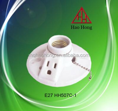 China Screw manufacturer screw type e27 lamp holder with switch for sale