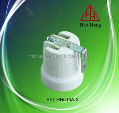 China Hot Sale E27 Porcelain Lampholder Screw With Bracket for sale