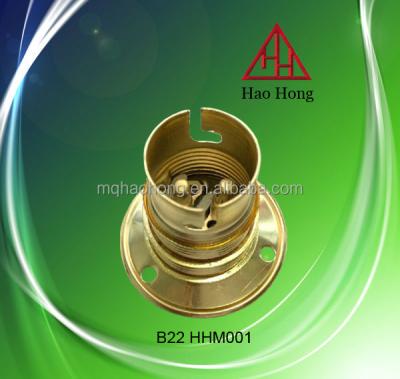 China Metal lamp holder/b22 bulb holder/bayonet HAOHONG B22 lamp socket bayonet for sale