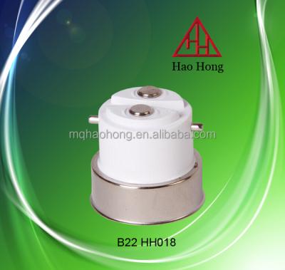 China Bayonet HAOHONG B22 HH018 B22 Lamp Holder / Lamp Cap / Metal Lamp Holders for sale