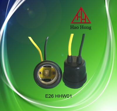 China E26 HHW-1-2 screw haohong lamp holders /ceramic lamp base/lamp shockets wholesale price for sale