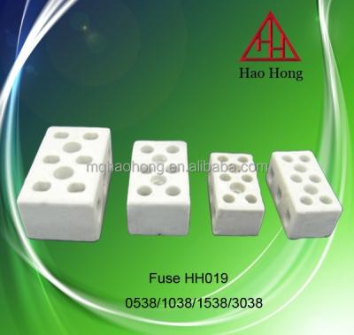 China Low Voltage Heat Resistant HAOHONG Ceramic Terminal Block 0538/1038/1538/3038 for sale