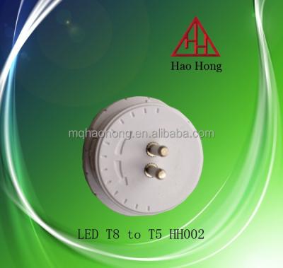 China New T8 Screw To T5 Oval LED Plastic Lamp Cap for sale