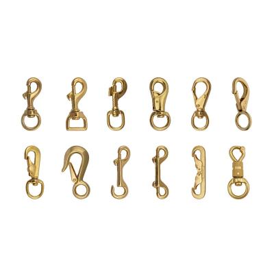 China Snap Dog Trigger Clasp Hook Buckle Bag Hardware Lobster Buckle Solid Brass Solid Brass Swivel Buckle Accessories for sale