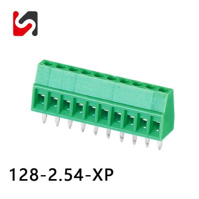 China SHANYE BRAND SY128-2.54 300V 10A venta caliente 5.0 mm de ancho terminal de tornillo de pcb de fénix 2.54 proveedor en venta