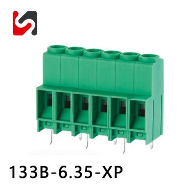 China SHANYE BRAND SY133B-6.35 300V 30A venda a quente conector de bloco de terminal de parafuso de PCB 3p 6.35 mm conectar fio de passo à venda