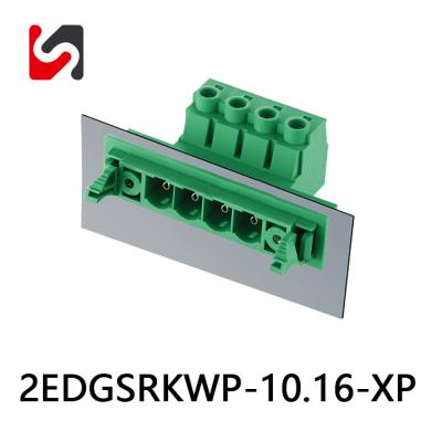 China SHANYE BRAND 2EDGSRKWP-10.16 10.16mm phönix steckbarer Endgerät Block männlich für PCB mit wettbewerbsfähigem Preis zu verkaufen