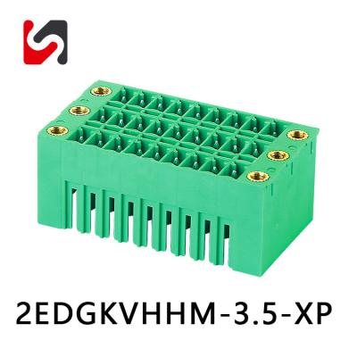 China SHANYE BRAND 2EDGKVHHM-3.5 300V terminales de tornillo de placa de PCB masculino femenino con brida en venta