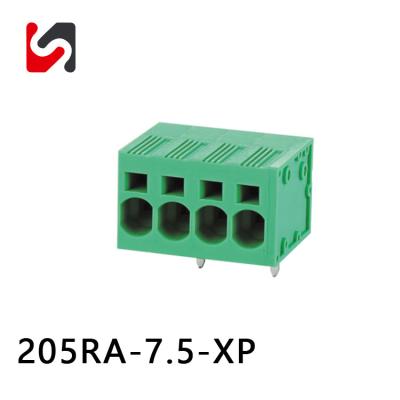 China Spring Type 7.5mm Pitch Phoenix 5 Amp Terminal Block Wire Connector Quality Control Standards for sale