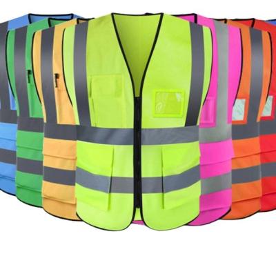 China Construction Vest Safety High Visibility High Visibility Vest Markedness Reflective Knit Hi Viz Safety Reflective Custom Reflective Vest for sale