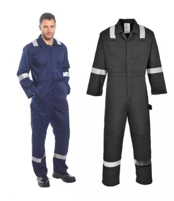 China Fire Proof Presley OEM Oil Workwear Coverall Pyrovatex Gas Station Industrial Uniform for sale