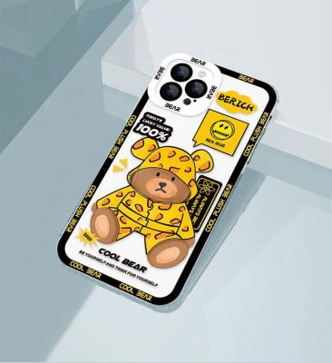 China New bear phone case foriphone14 and 13pro ip12 waterproof case ip12 protective transparent style for sale