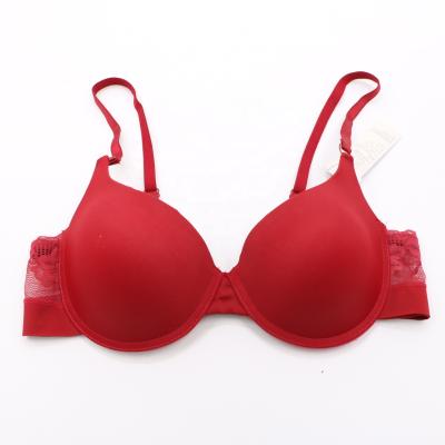 China Solid Color Breathable Customized Lace Hollow Out Thin Cup Women Underwear Bra for sale