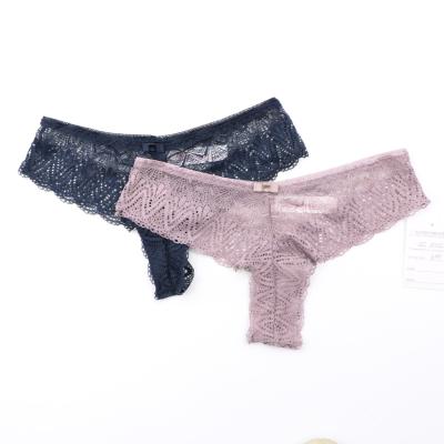 China Hot Sales Antibacterial Hollow Out Lace Thongs Seamless Panties for sale