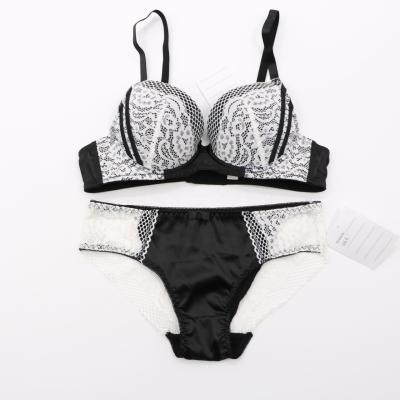 China Binfen white lace cup QUICK DRY new style customized hollow thin lift up bra and brief sets for sale