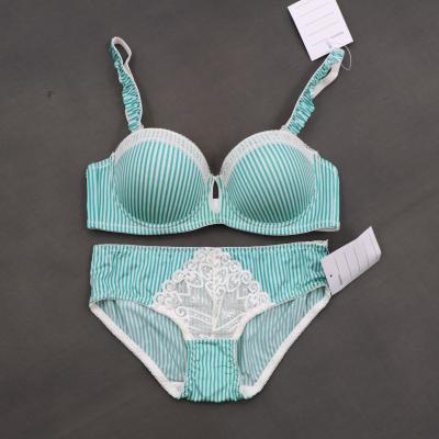 China Binfen new style QUICK DRY striped hollow lace women girls ladies sexy bra and brief sets for sale