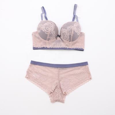 China QUICK DRY Quick Dry Bra Pump Set Briefs Bra and Brief Sets Sexy Pink Bra and Panties Set for sale