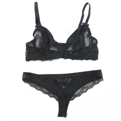 China Women Bra And Lingerie Manufacturer QUICK DRY Custom Panties Underwear Set Hot Sexy Sheer Bra And Brief Set for sale