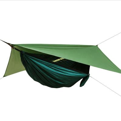 China Lightweight Custom Parachute Portable Nylon Hammocks With Mosquito Net And Rainfly for sale