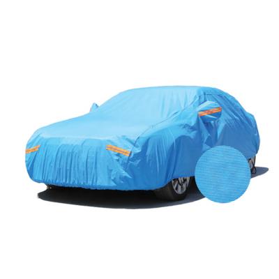 China Blue Customized Auti-UV Folding Cover Special Waterproof Auto Sun Protection Car Body for sale