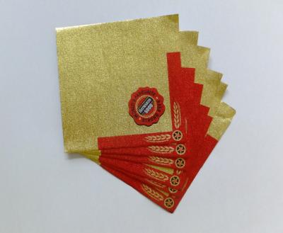 China Professional Beer Neck Aluminum Foil Labels Water Proof Self Adhesive for sale