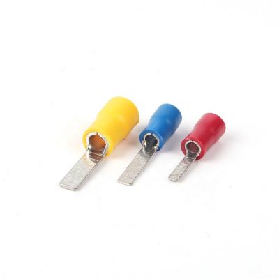 China Pre-insulated copper or brass spade shaped cable terminal crimp terminal brass terminal connector tinned brass cable hook for sale