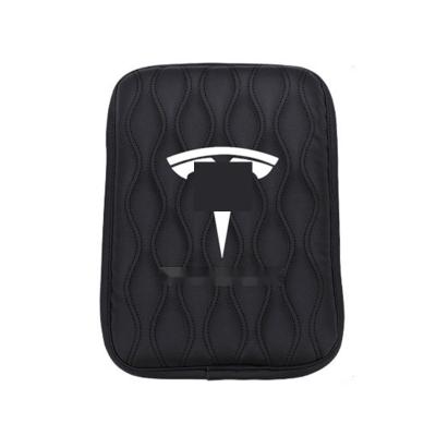 China Car Armrest Cover Device Protective Trim Leather Armrest Box Central Fit Armrest Box For Tesla Model 3 Tesla Model 3 Car Armrest Cover for sale