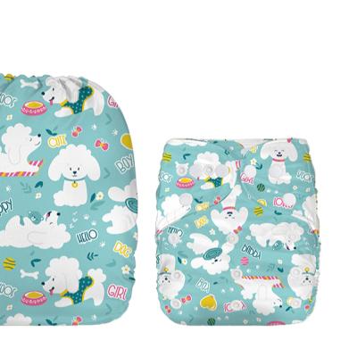 China AnAnBaby Baby Cloth Printed Sleepy Reusable Waterproof Diapers for sale