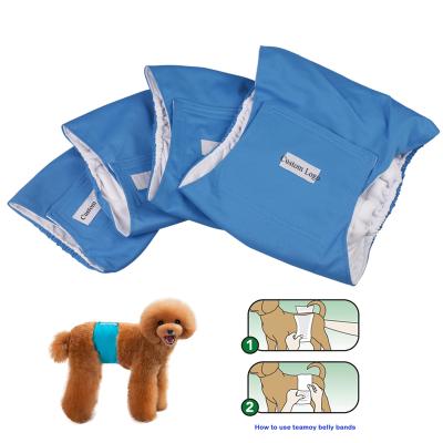 China Sustainable Reusable Washable Waterproof Puppy Belly Bands Washable Dog Pet Diapers for sale