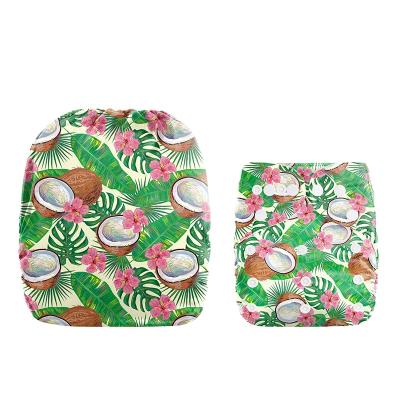 China New Baby Printed Reusable Cloth Diapers In April for sale