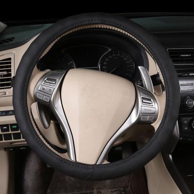 China Sports Anti-skid Interior Leather Steering Wheel Cover PVC Fashion QCI208 Steering Wheel Sleeve Car Handle Cover for sale