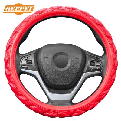 China beach & Hot Sale Exquisite Leather Unique Design Car Handle Cover Steering Wheel Anti-Skid Steering Wheel Cover QCI119 Amazon for sale