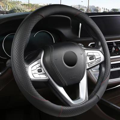 China QCI201 3D Sports Leather Anti-skid Interior Car Wheel Cover Steering Wheel Sleeve Auto Handle Steering Cover For Summer for sale