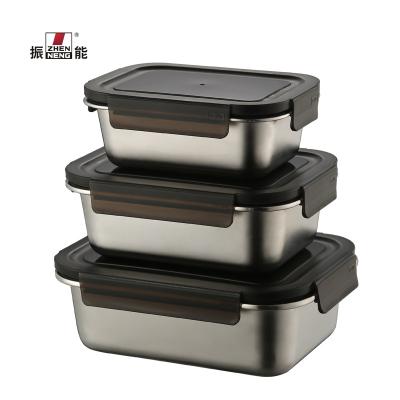 China 1000ml Stainless Steel Lunch Box Viable / Stocked Wholesale Food Storage Containers For Kids Or Adults for sale