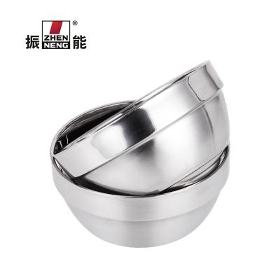 China 13cm stainless steel double-layer health and hygiene and heat insulation sustainable/stored anti-scalding rice noodle and baby food warmer bowl for sale