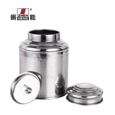 China Wholesale Freshness Keeping Round Customized Logo Luxury Tinplate Metal Black Tea Canister 100g Stainless Steel Tea Container For Package for sale