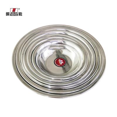 China Stainless Steel Vegetable Round Tray Sustainable Seasoning Universal Vegetable Tray High Quality 16cm for sale