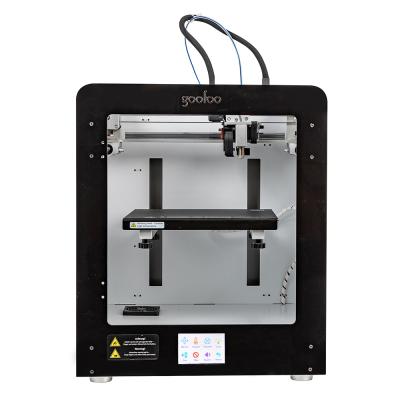 China Affordable dual color/mix color printing best office and home use 3D printer with auto leveling and carbon fiber print bed for peek filament for sale