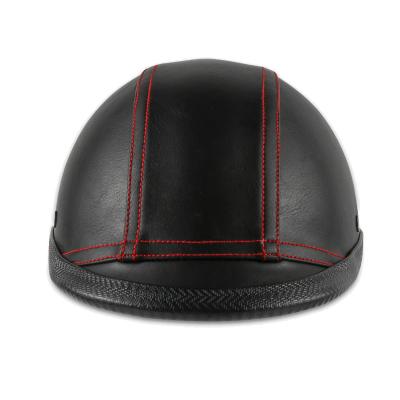 China Vintage Retro Classic Vintage Motorcycle Half Face ABS Leather Helmet For Motorbike for sale