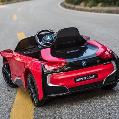 China LED Light Stroller Baby BMW I8 Licensed Children's Electric Vehicle Can Sit on Children's Swing Toy Car 4WD Swing RC Stunt Car Remote Control Car for sale