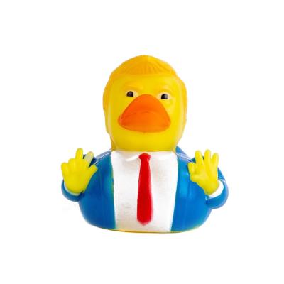 China Stress Reliever Bath Shower Water Floating President's Shower Duck Child Bath Float Toy Rubber Duck Baby Toy Water Toy from USA for sale