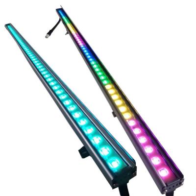 China ROAD 72W Color Changing Exterior Light Bar Building Facades Waterproof IP66 GRBW Wall Washer for sale