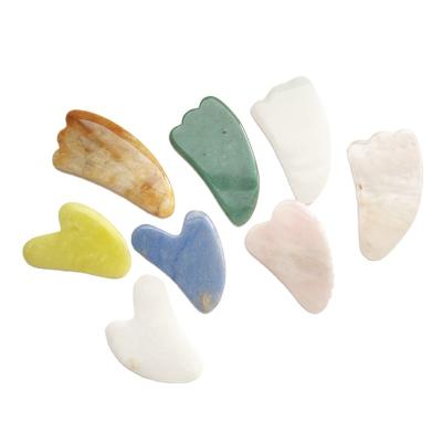 China Europe 8*5cm Crystal Gua Sha Jade Natural Aventurine Jade Massager For Decoration for sale